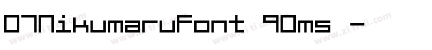 07NikumaruFont 90ms 字体转换